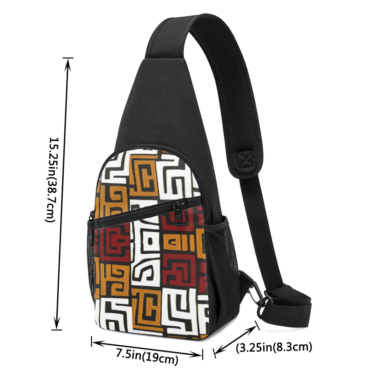 African Kuba Fabric Chest Bag  - Sling Backpack Shoulder incelemesi ve fiyatı