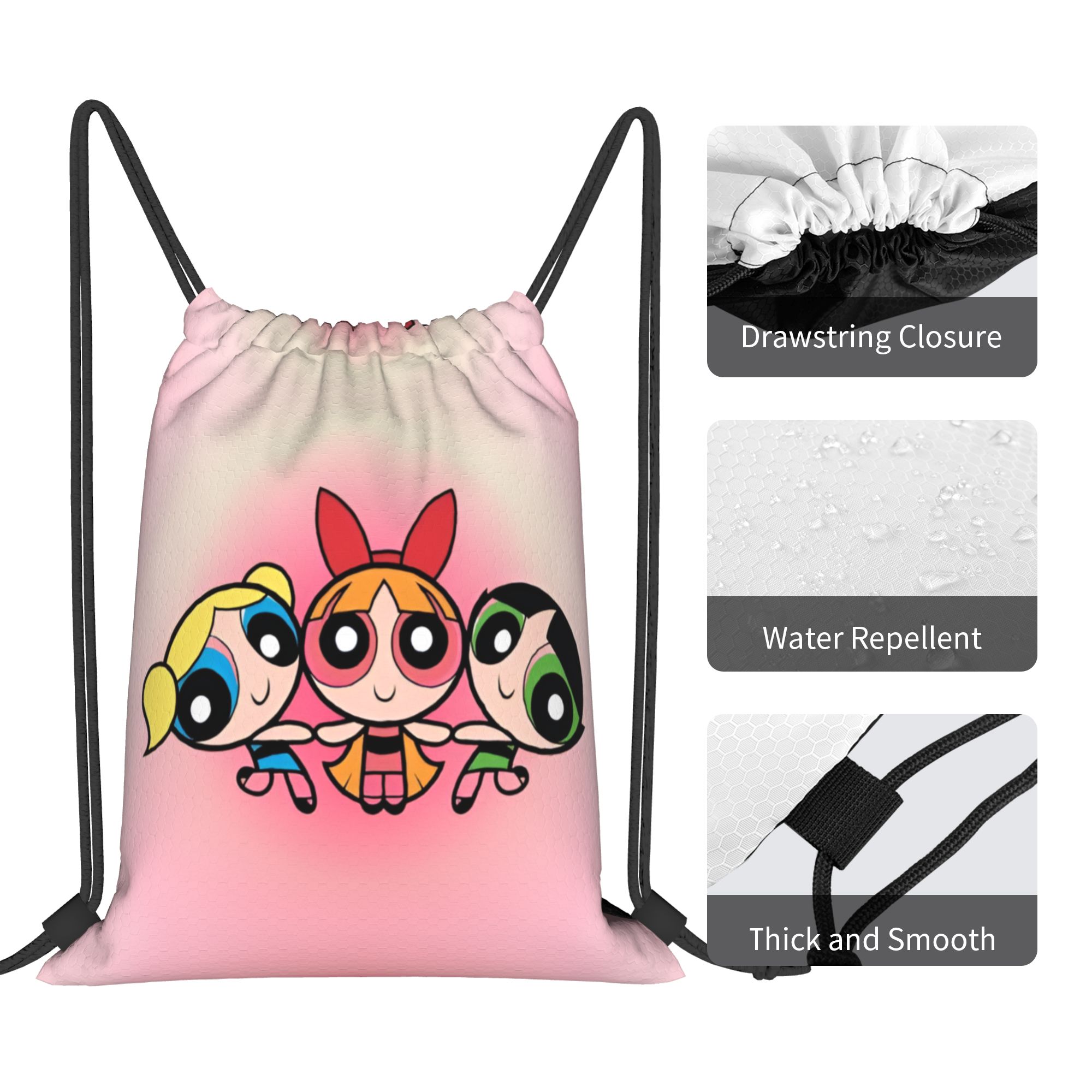 Custom Poweres Anime Puffes Dr - Drawstring Gym Bag incelemesi ve fiyatı
