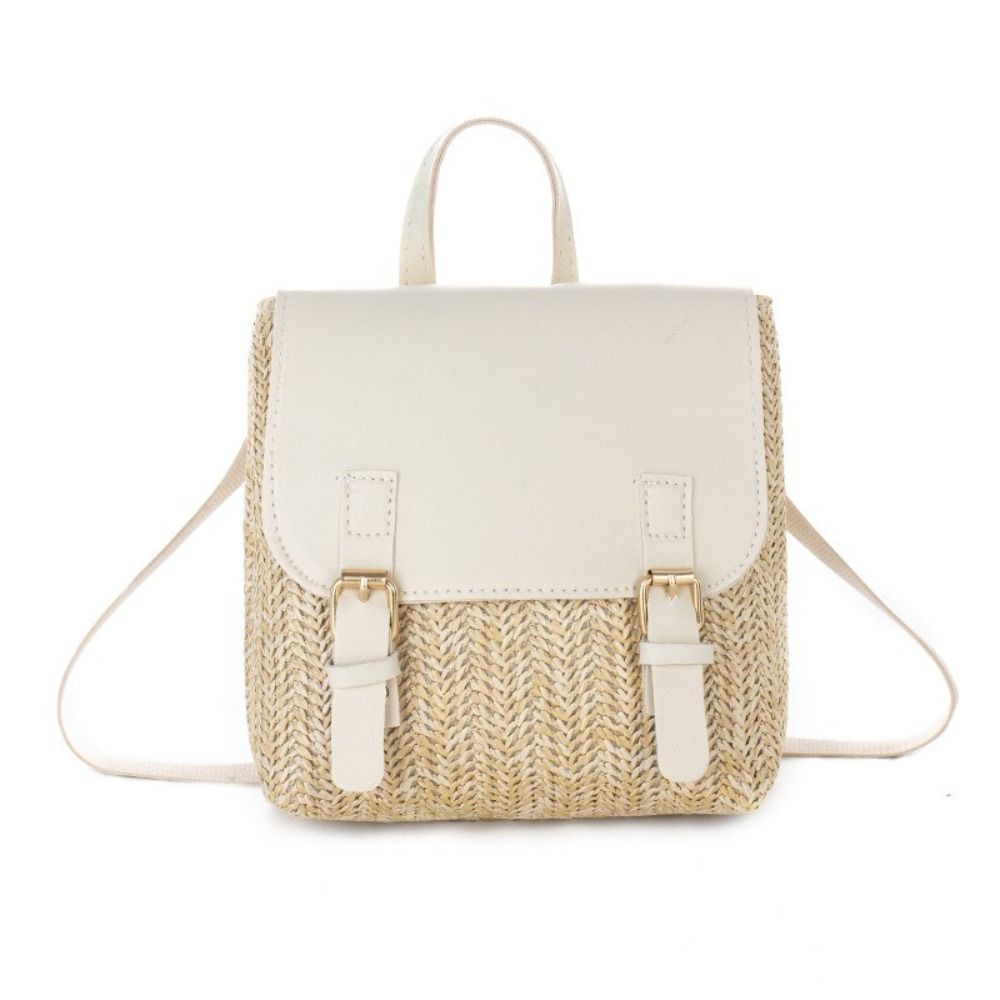 Versatile Bag PU Leather Straw - Leather Backpack Vintage incelemesi ve fiyatı