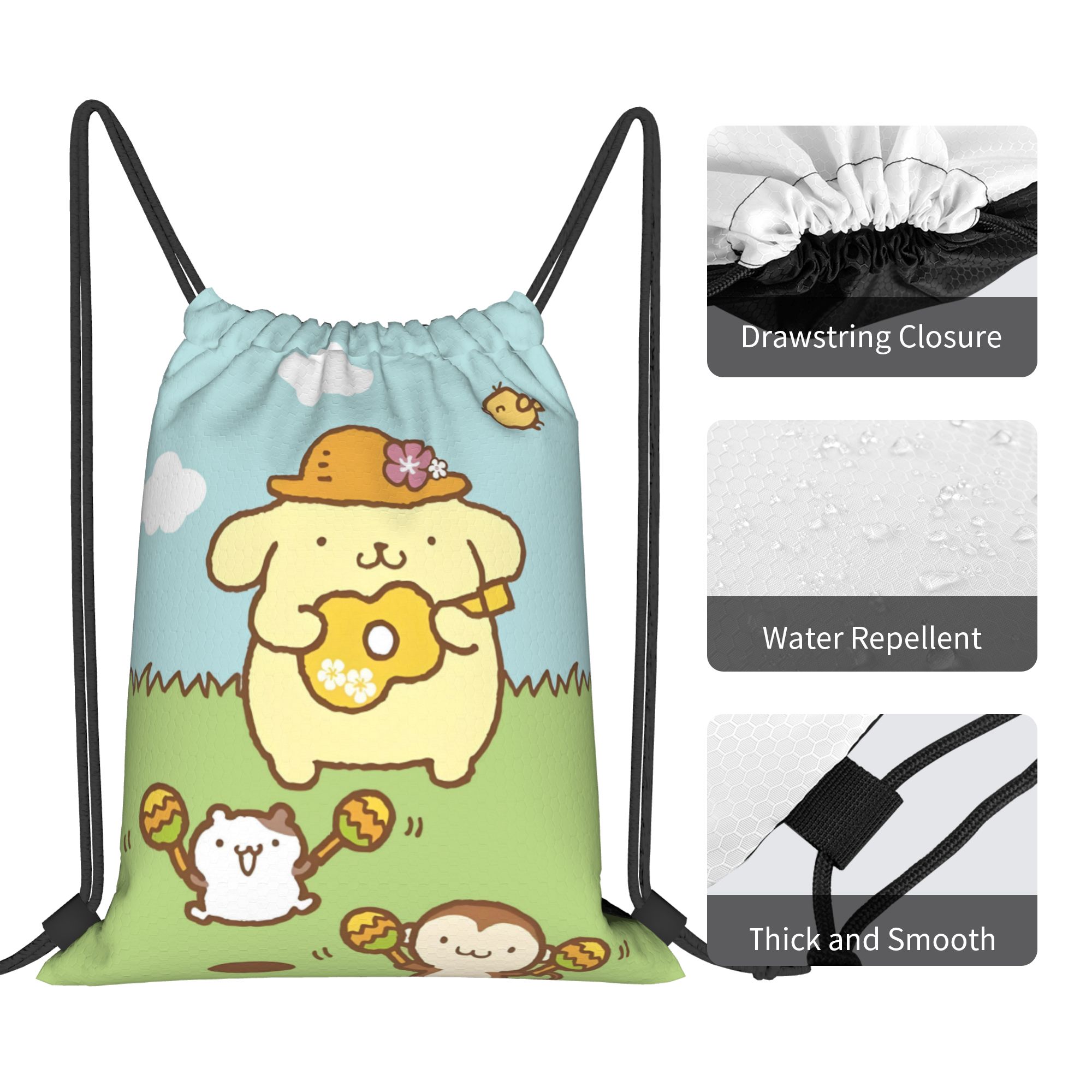 Custom P-Pompompurines Drawstr - Drawstring Gym Bag incelemesi ve fiyatı