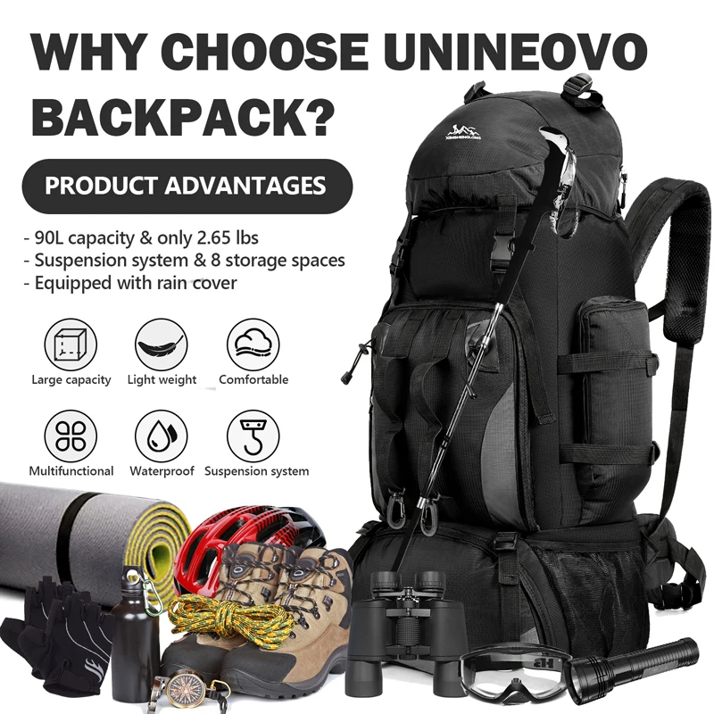 Large 90L Travel Backpack Mili - Rucksack Military Style incelemesi ve fiyatı