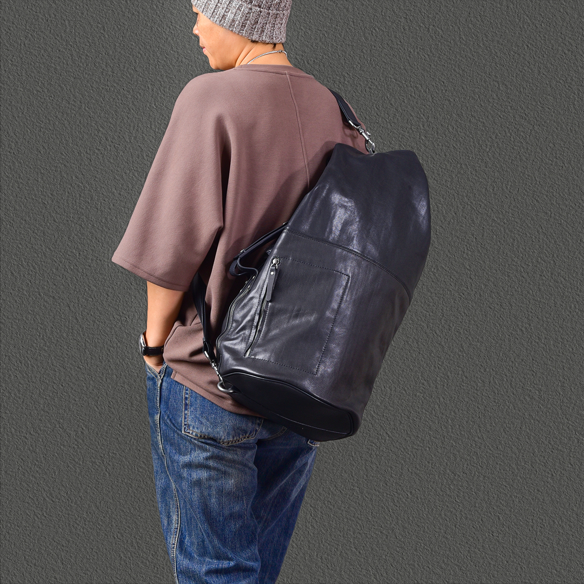2025 New Large Capacity Genuin - Leather Backpack Vintage incelemesi ve fiyatı