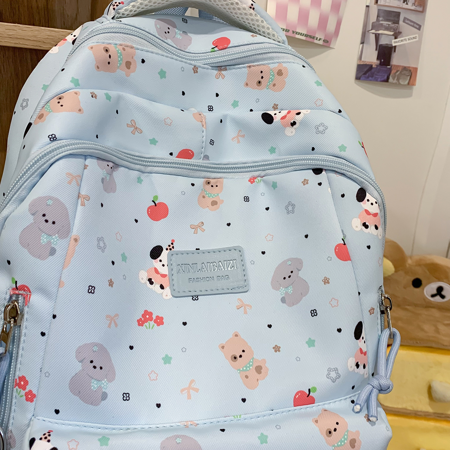 Cute Animal Print Backpack Wom - Canvas Backpack Casual incelemesi ve fiyatı