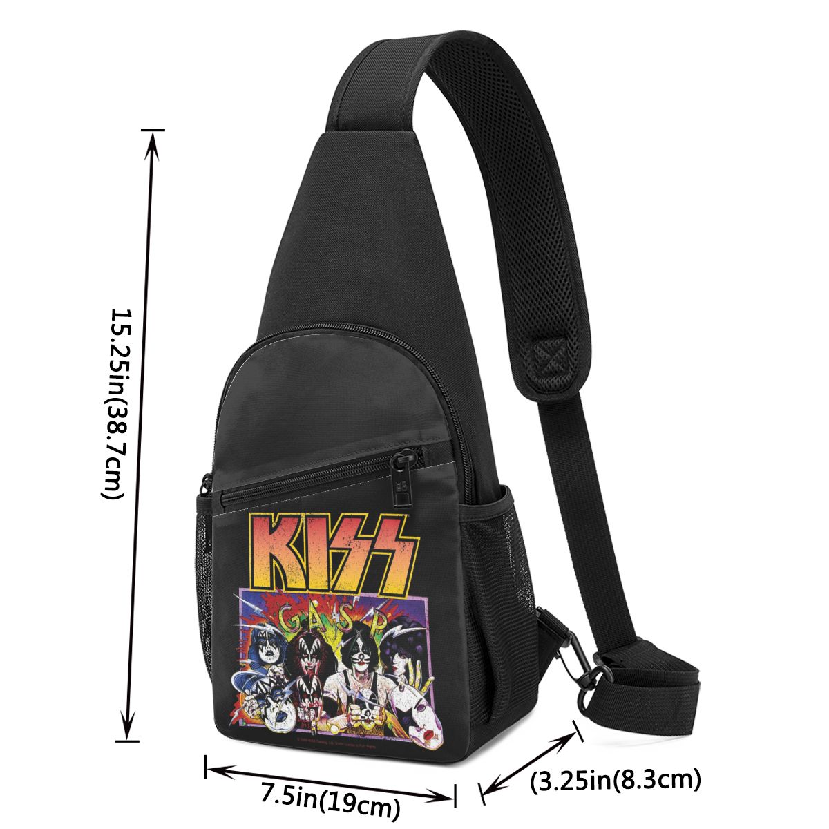 Rock Roll Band Kiss Cat Chest  - Sling Backpack Shoulder incelemesi ve fiyatı