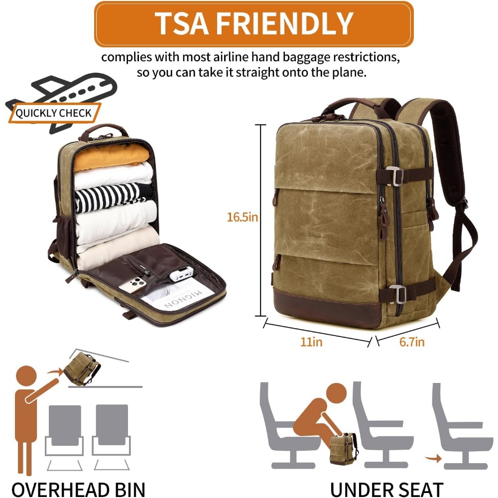 Travel Backpack for Men - Carr - Canvas Backpack Casual incelemesi ve fiyatı