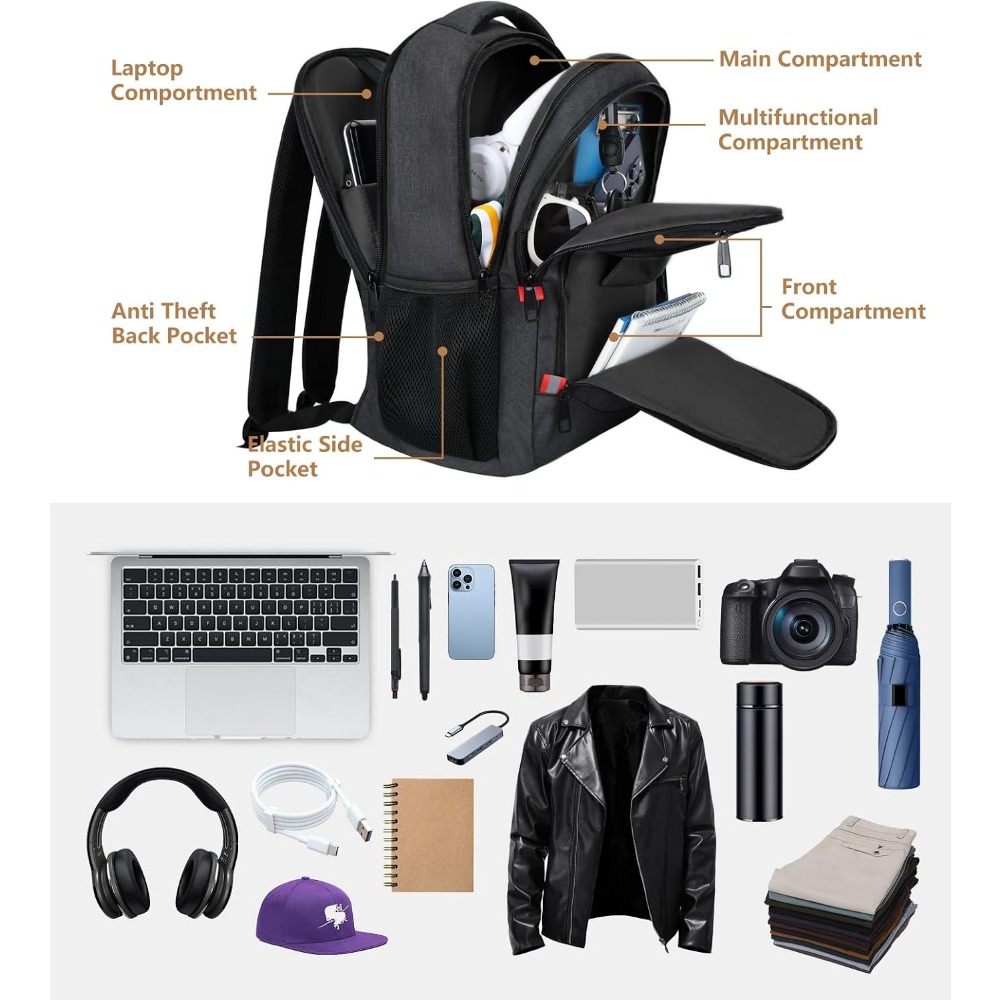 Men's School Backpack for Teen - Laptop Backpack 15.6 incelemesi ve fiyatı