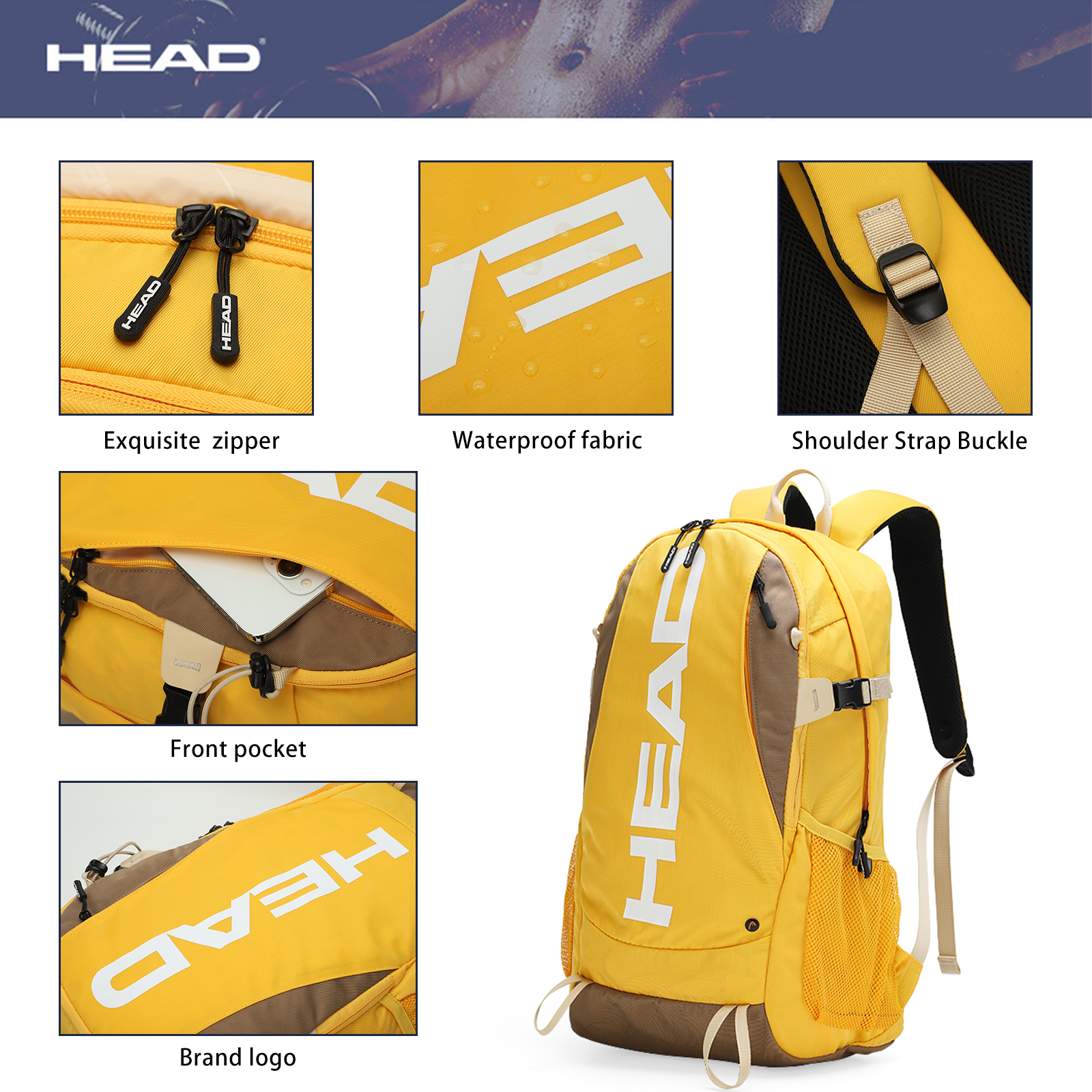HEAD Waterproof Sport Gym Back - Hiking Backpack Waterproof incelemesi ve fiyatı