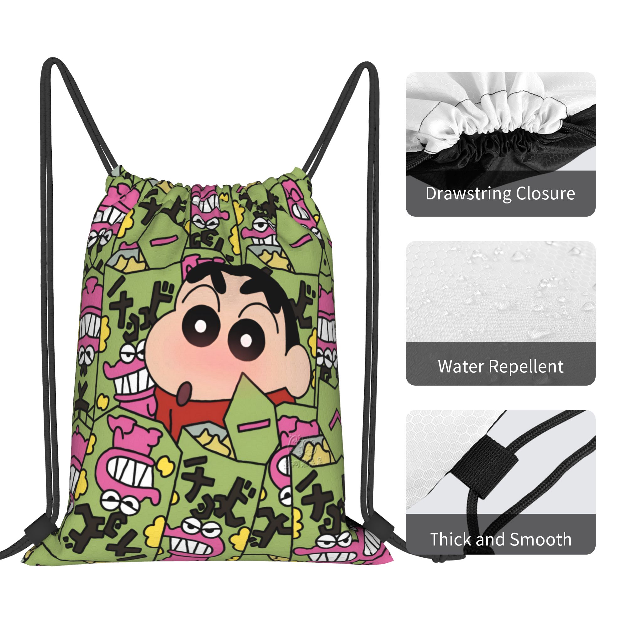 Custom Crayons Shins Chans Dra - Drawstring Gym Bag incelemesi ve fiyatı