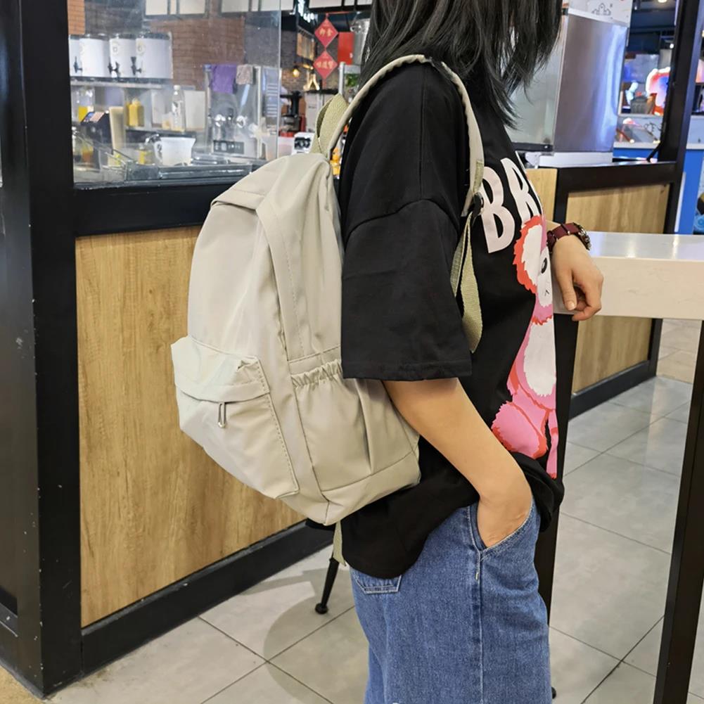 Solid Color Nylon Preppy Backp - School Backpack Teen incelemesi ve fiyatı